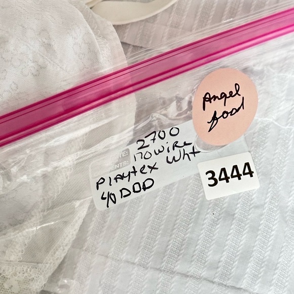 BRA Playtex 40DDD White 2700 No Wire Full Coverage 5 Eye 3444 AF - Picture 7 of 10